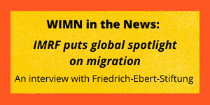 WIMN in the News: IMRF puts global spotlight on migration